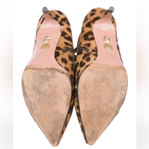 Aquazzura Quant Pointed Toe PonyHair Booties - Picture 2 of 5